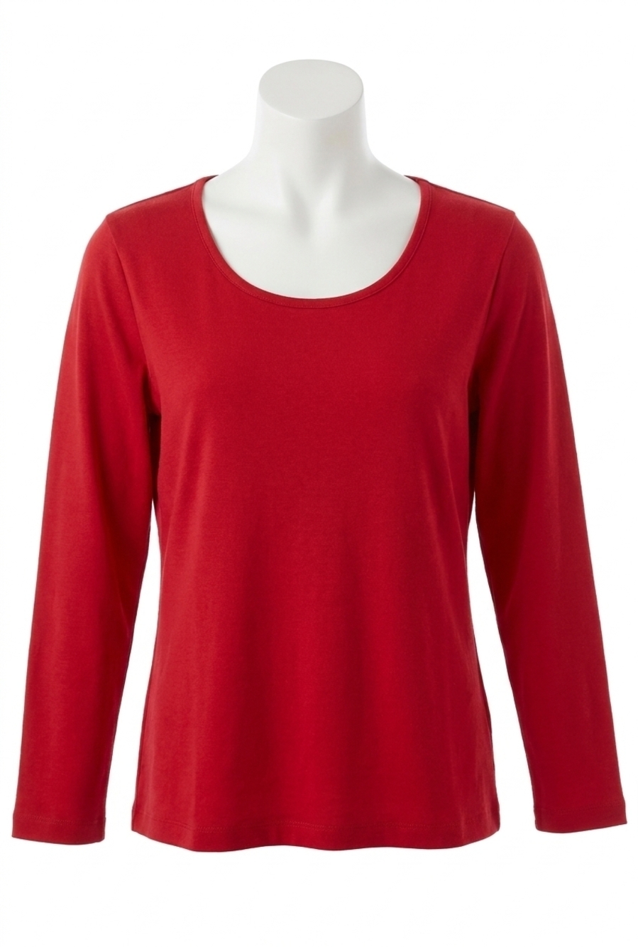 NEW ANGEL long sleeve scoop top in red